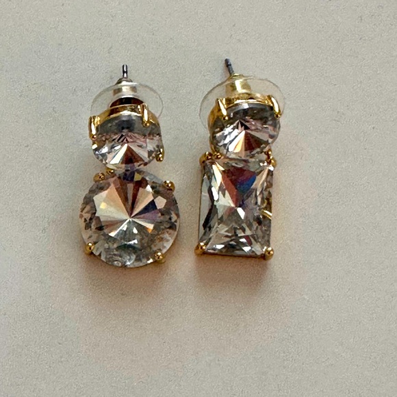 J. Crew Mismatched Crystal Drop Earrings - Picture 2 of 6